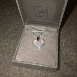 Lalique Heart Pendant Necklace